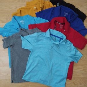 Lot of 7 Boys Polo Uniform School Shirts